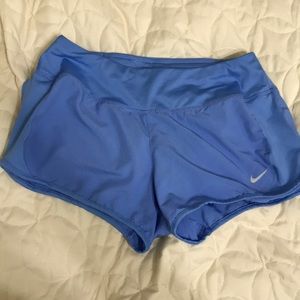 Blue nike running shorts